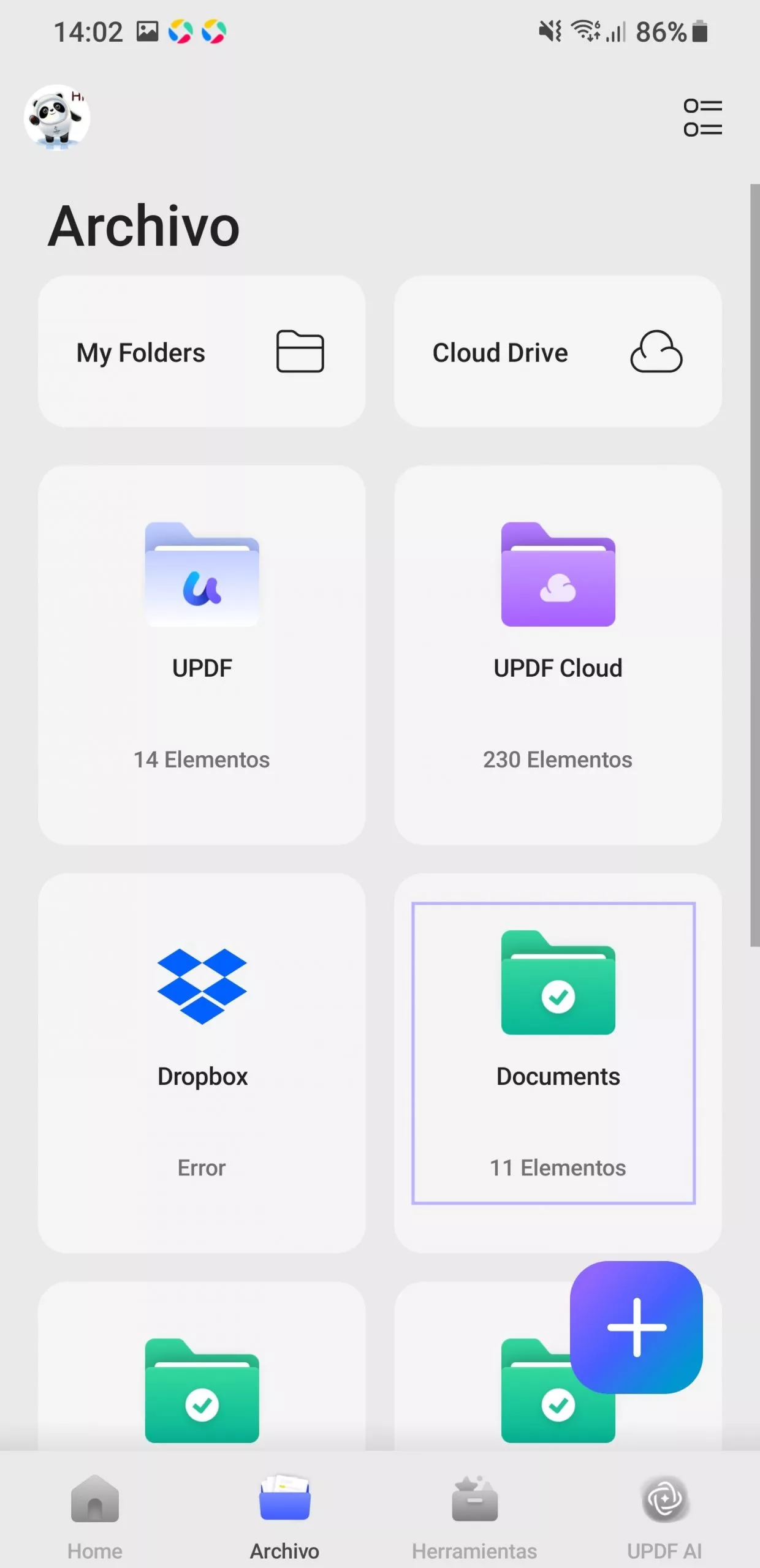 añadir archivo UPDF en Android