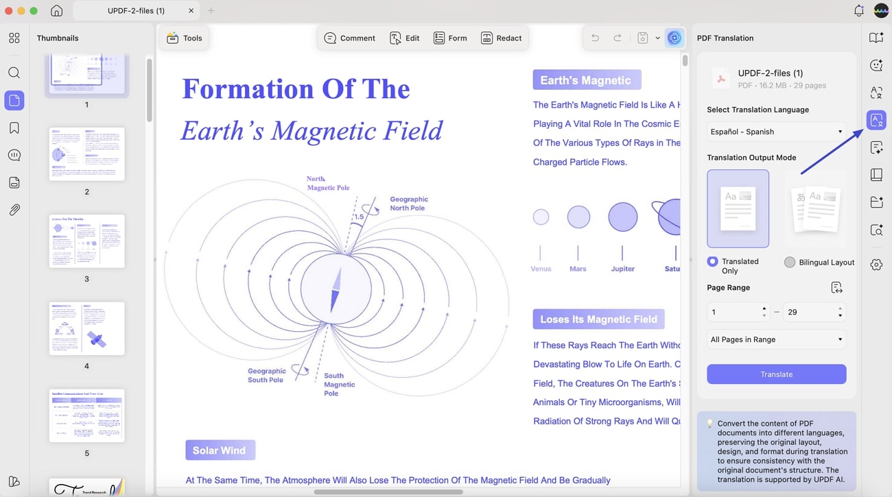 translate whole pdf