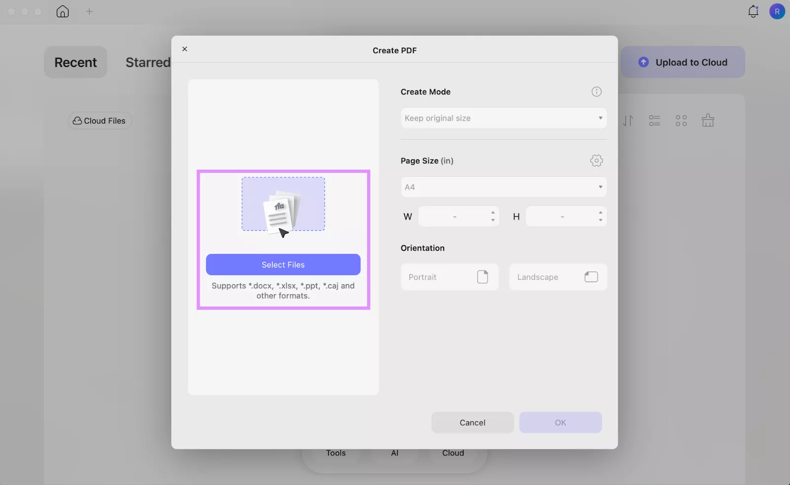 add srf file for conversion updf mac