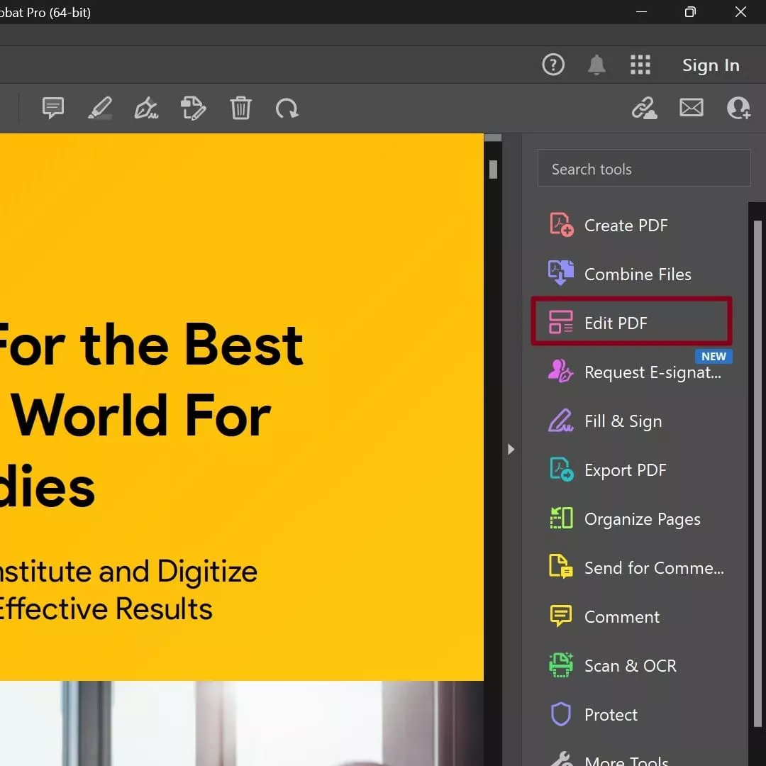 choose the edit pdf tool edit text in pdf