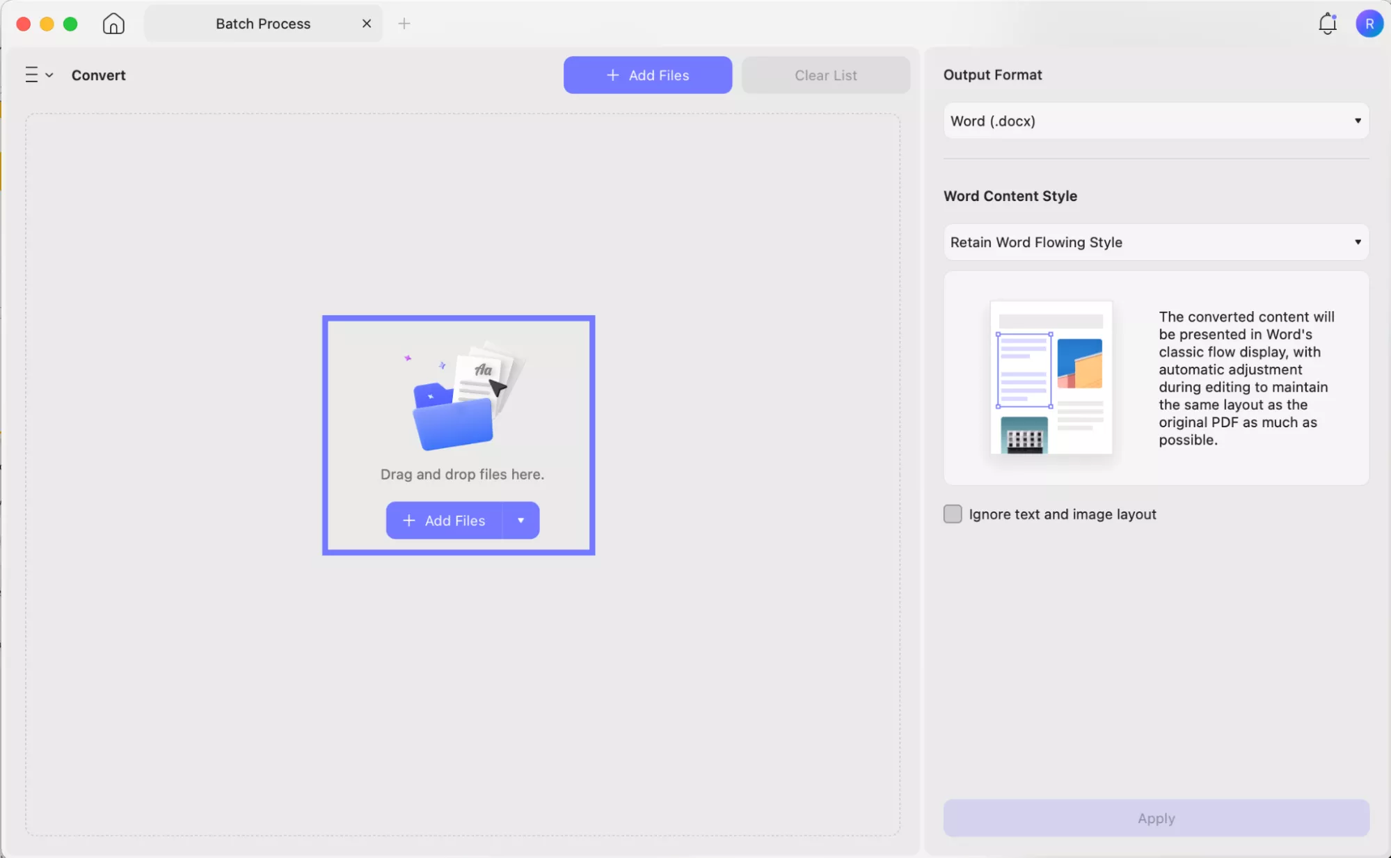 add the raf files to updf mac home interface updf mac