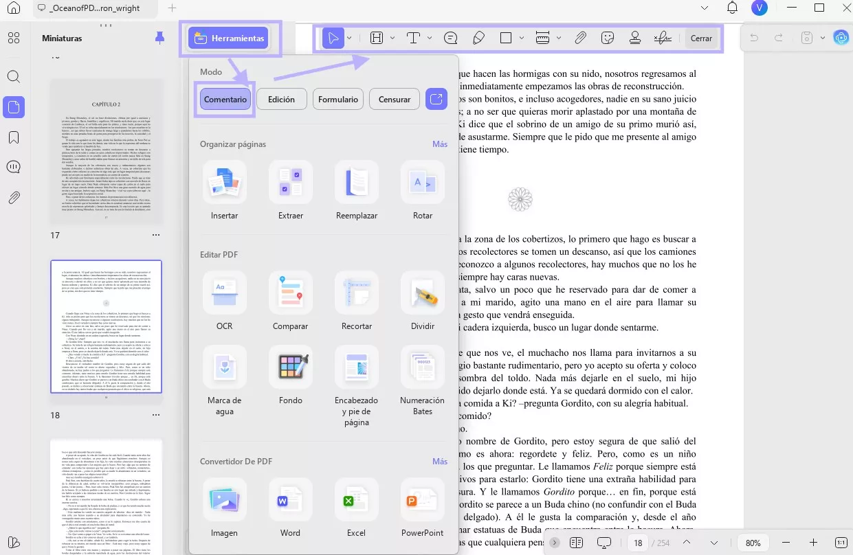 Anotar un ebook en UPDF