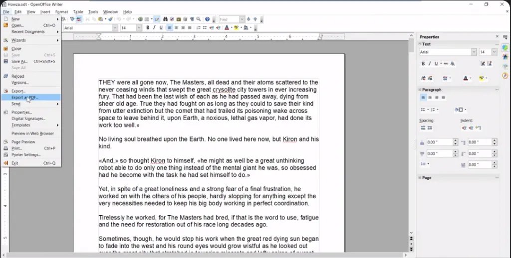 Apache OpenOffice Writer para Mac