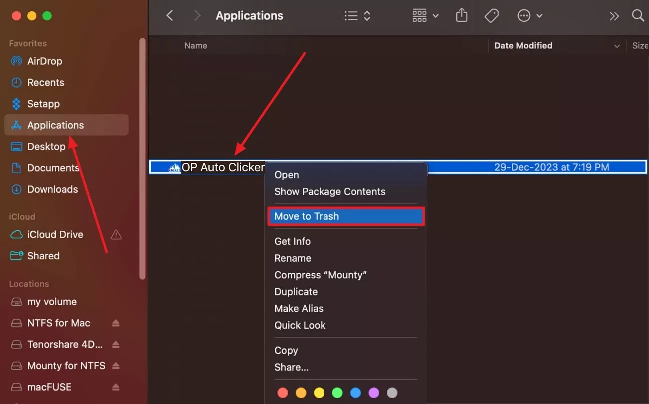 remove clicker software from mac