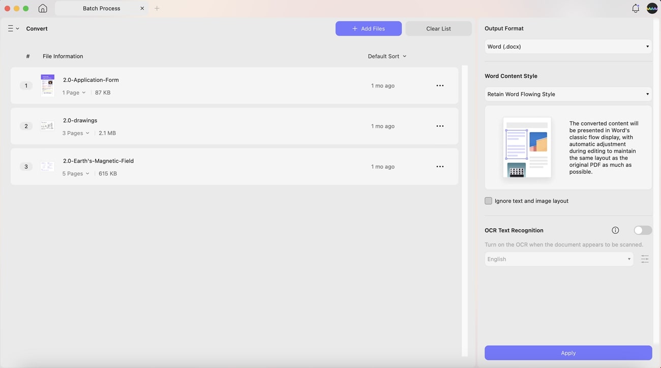 convert multiple files