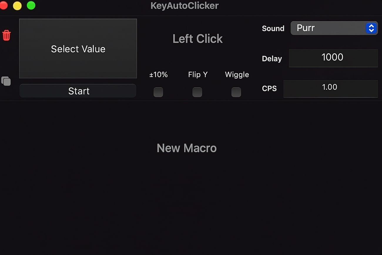 make a macro with clicking options