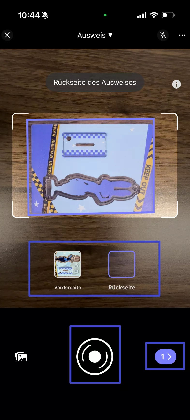 Erfassen der Bilder von Ausweisen UPDF iOS