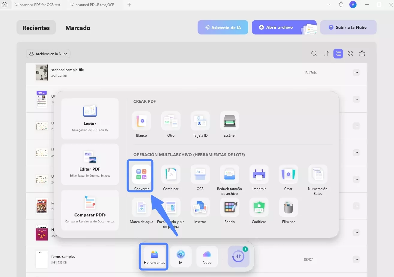 El panel de vista previa de PDF no funciona en la conversión por lotes