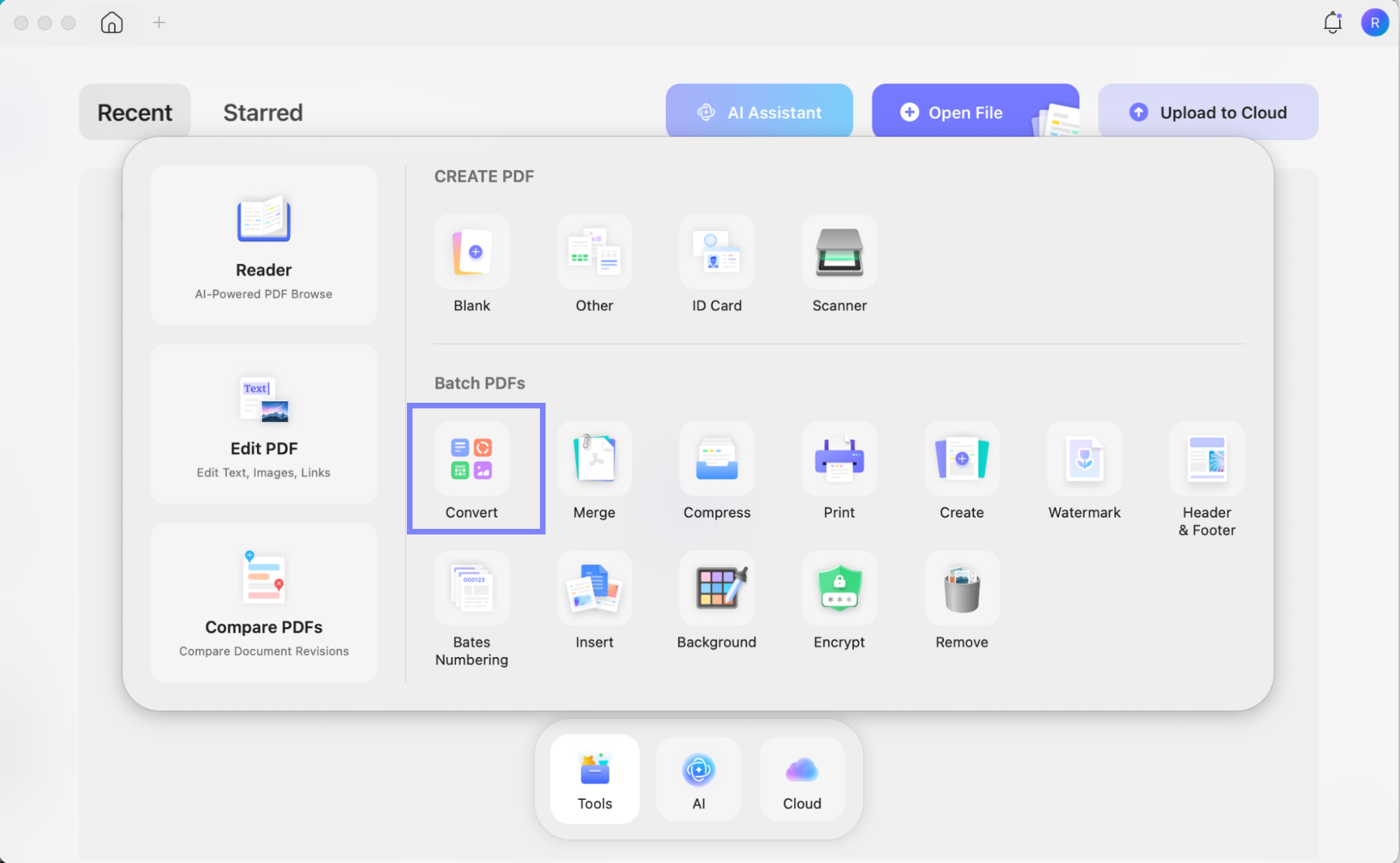 click convert to batch convert raf to other image updf mac