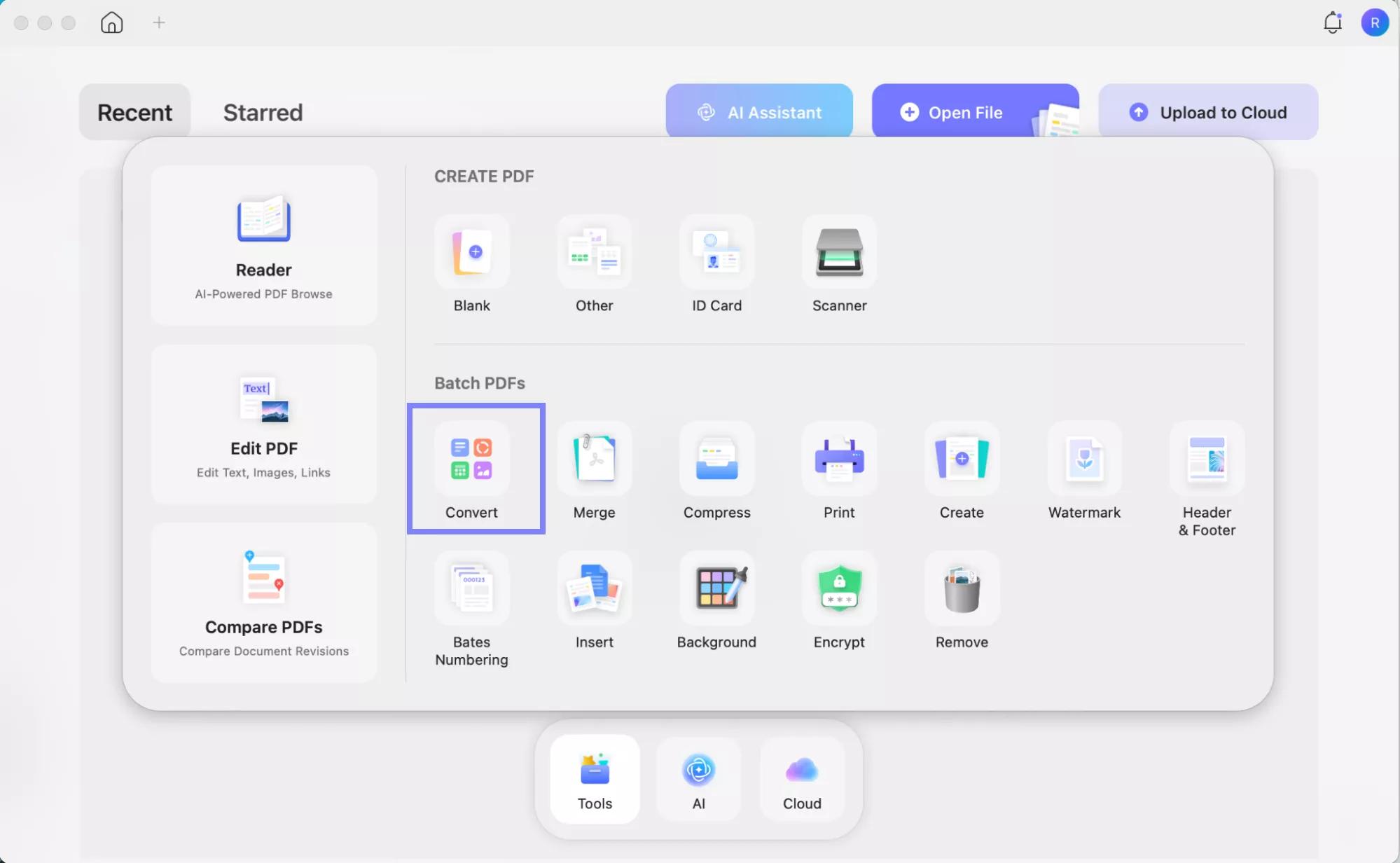 click convert to batch convert raf to other image updf mac