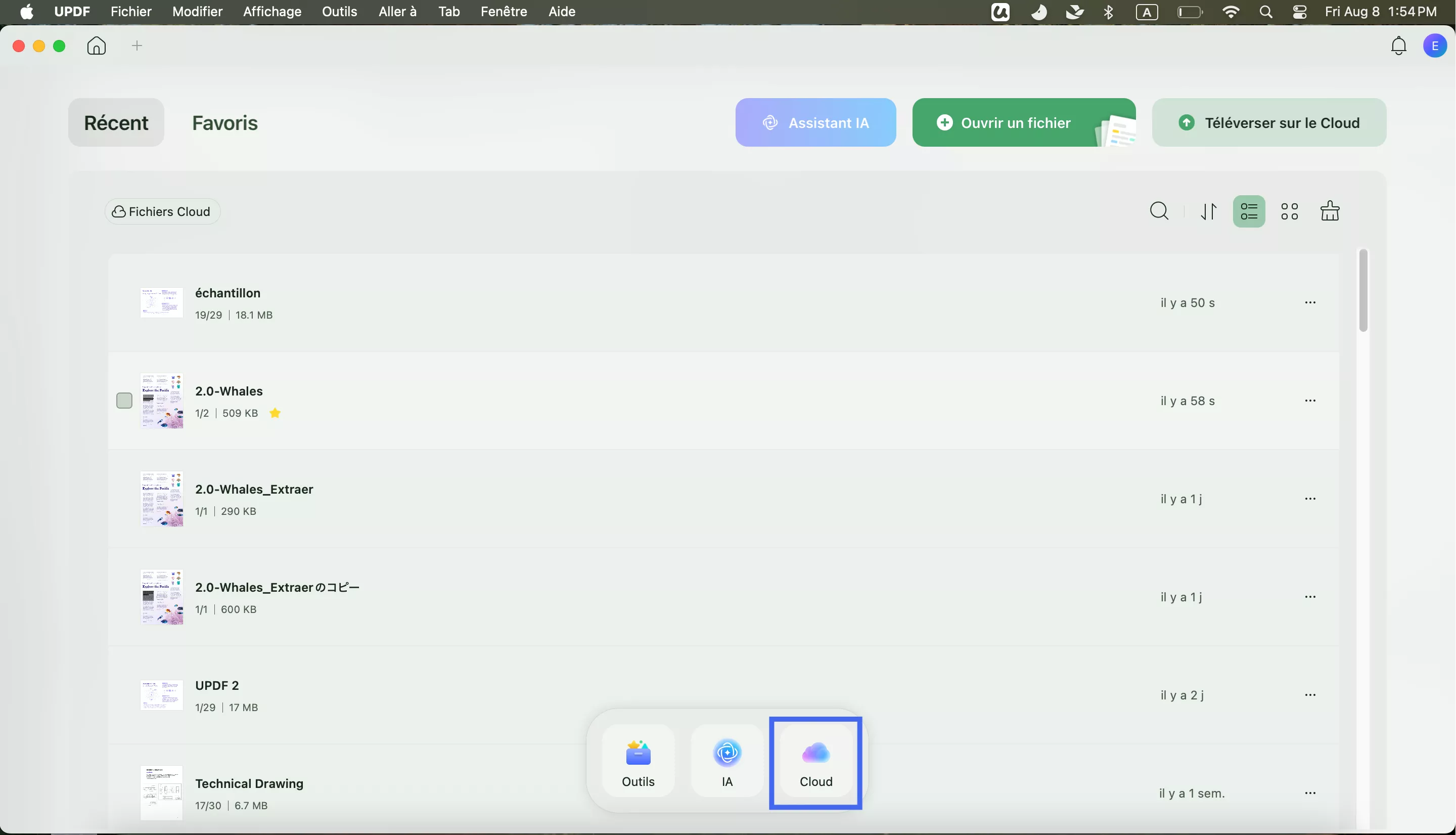 ouvrir des fichiers PDF depuis le cloud