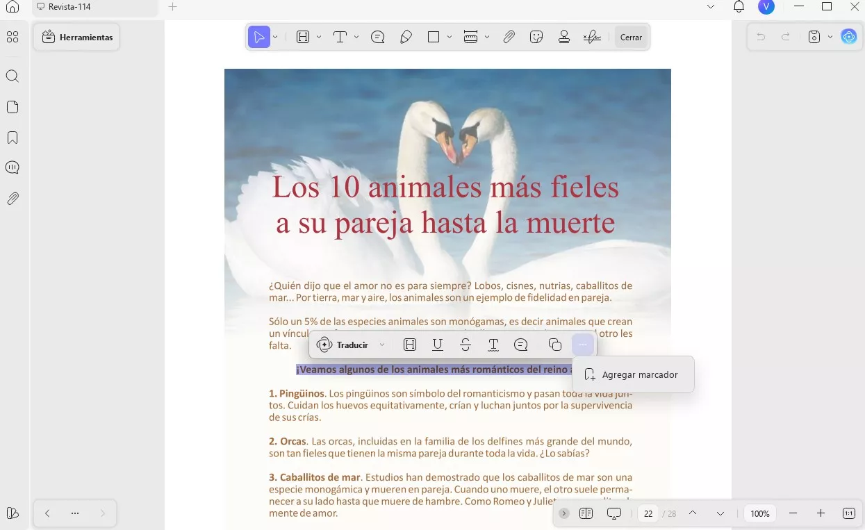 herramienta de comentarios