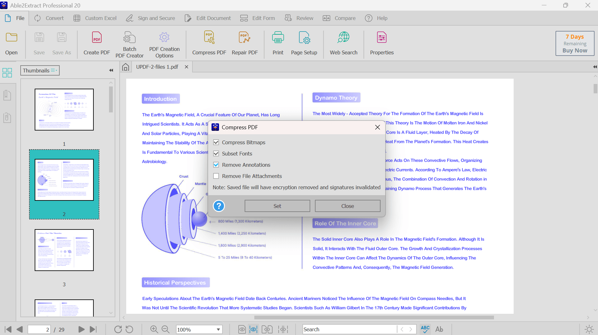compress documents using able2extract