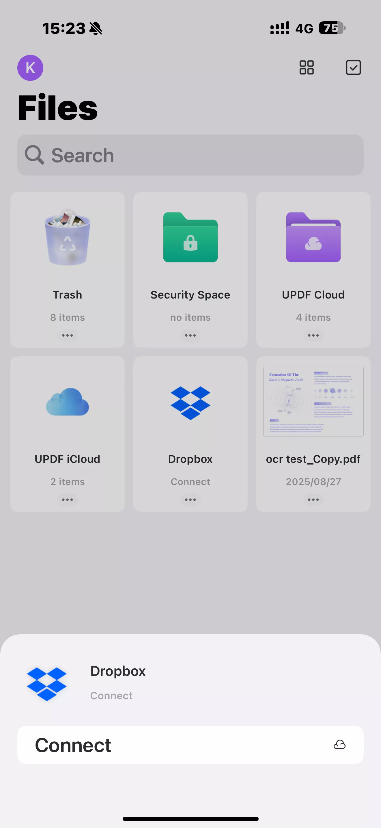 connect to dropbox