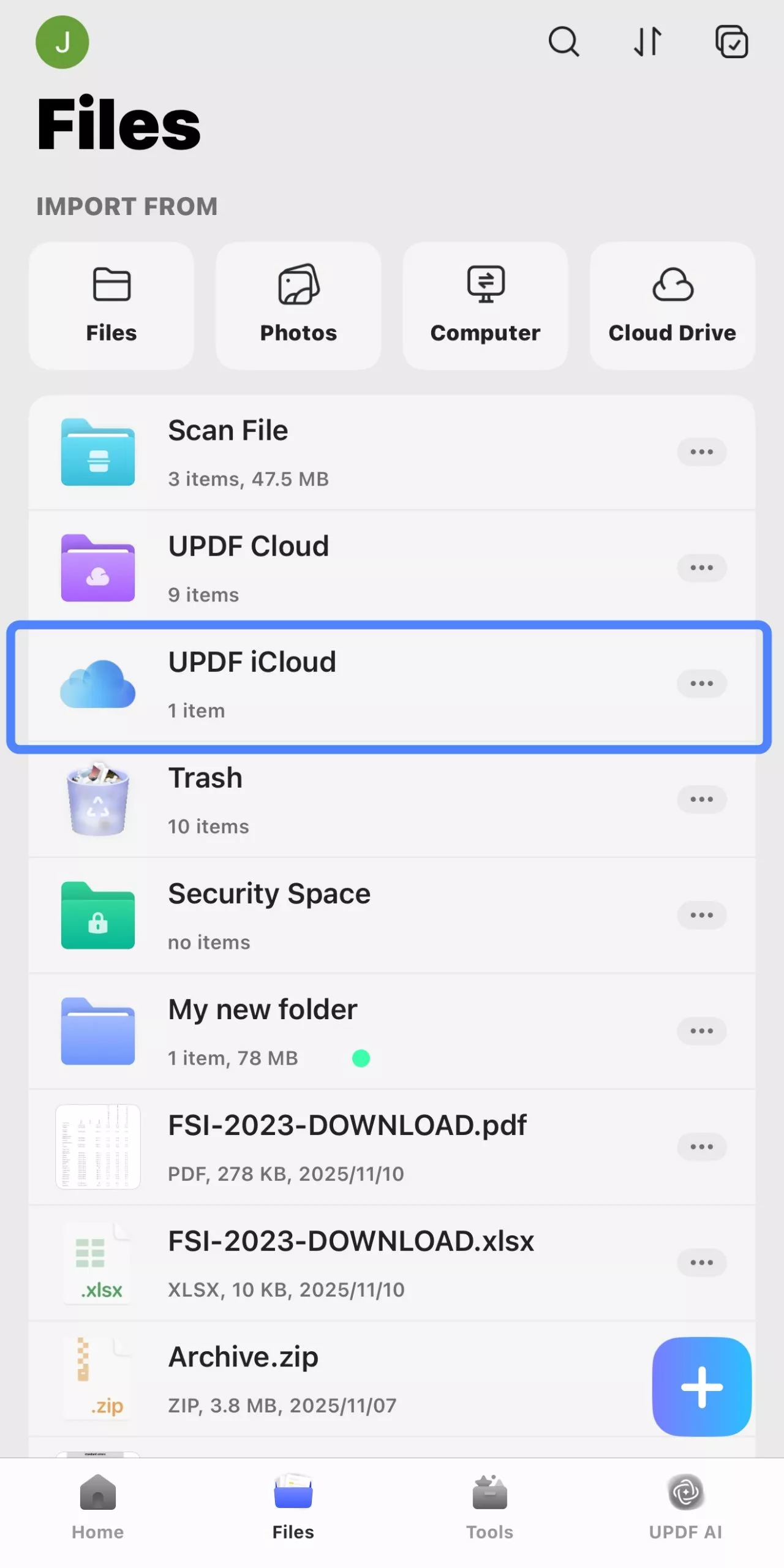 connnect to updf icloud