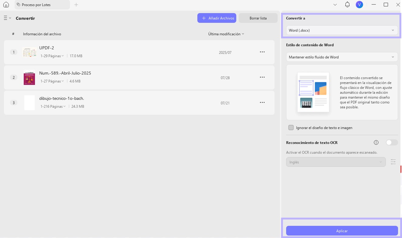 El panel de vista previa de PDF no funciona para agregar el archivo.
