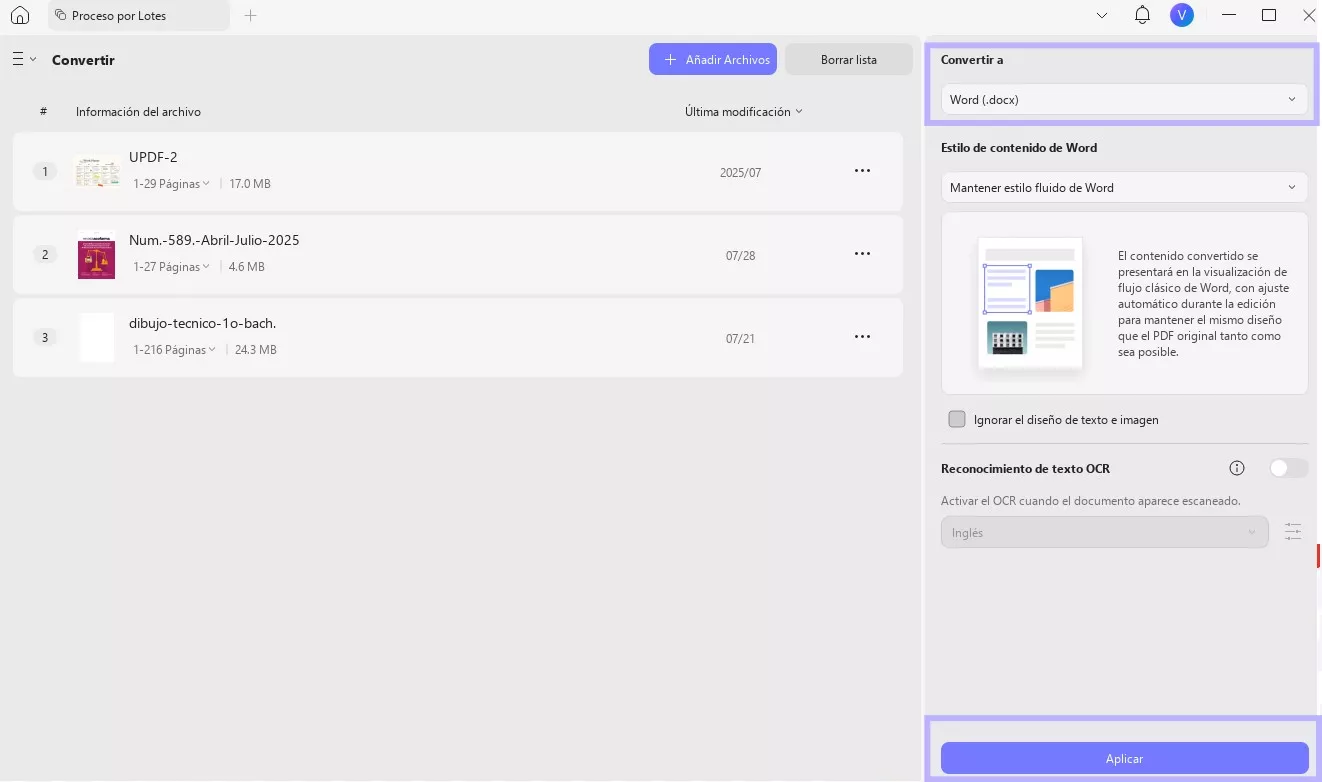 El panel de vista previa de PDF no funciona para agregar el archivo.