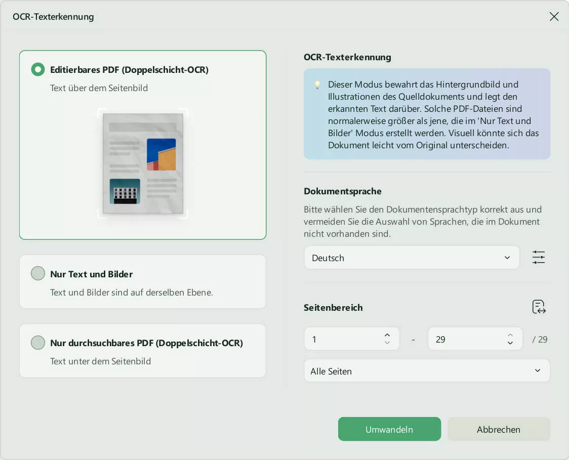 PDF erkennt Text nicht. Führen Sie OCR mit UPDF durch