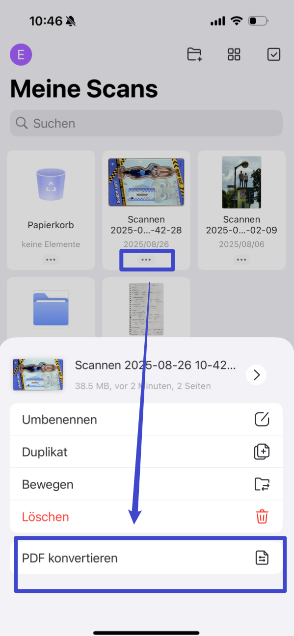Personalausweis in PDF konvertieren