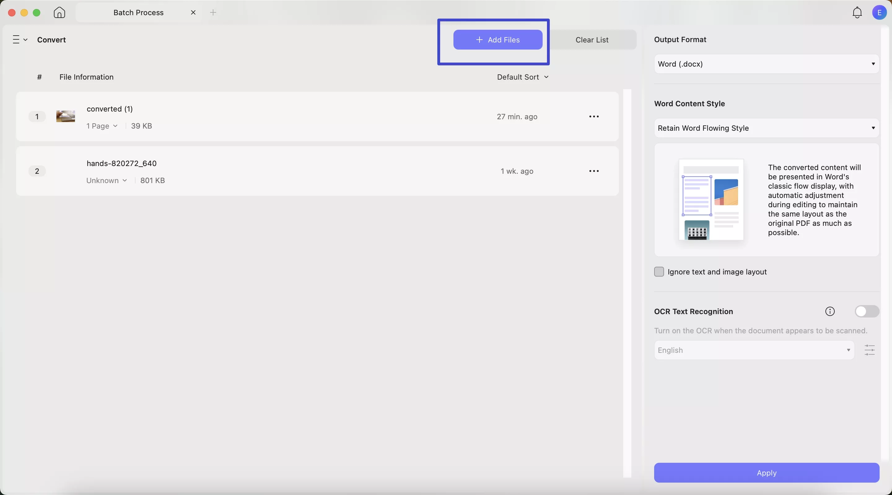 uploading multiple avci files