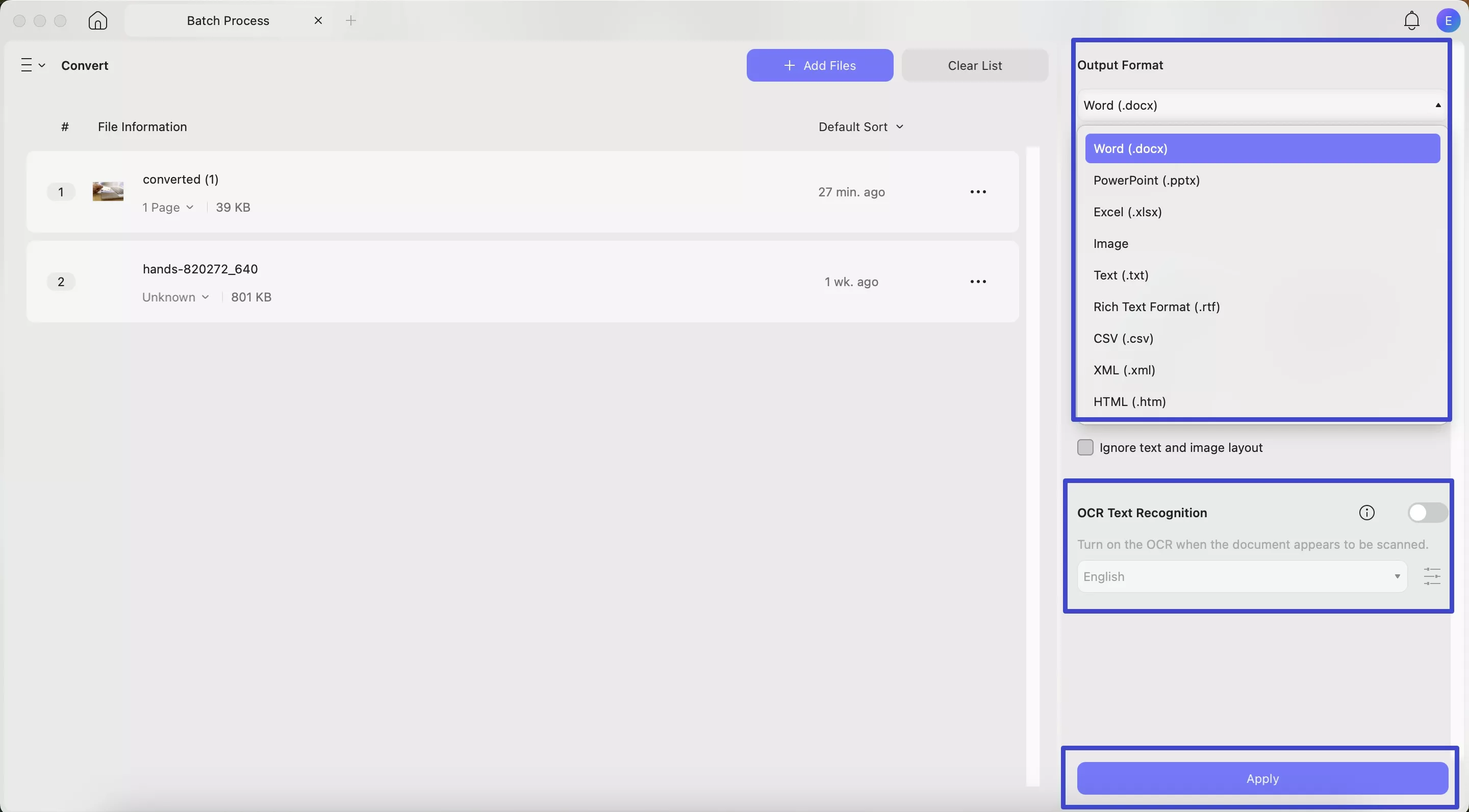 converting avci files into the desired format