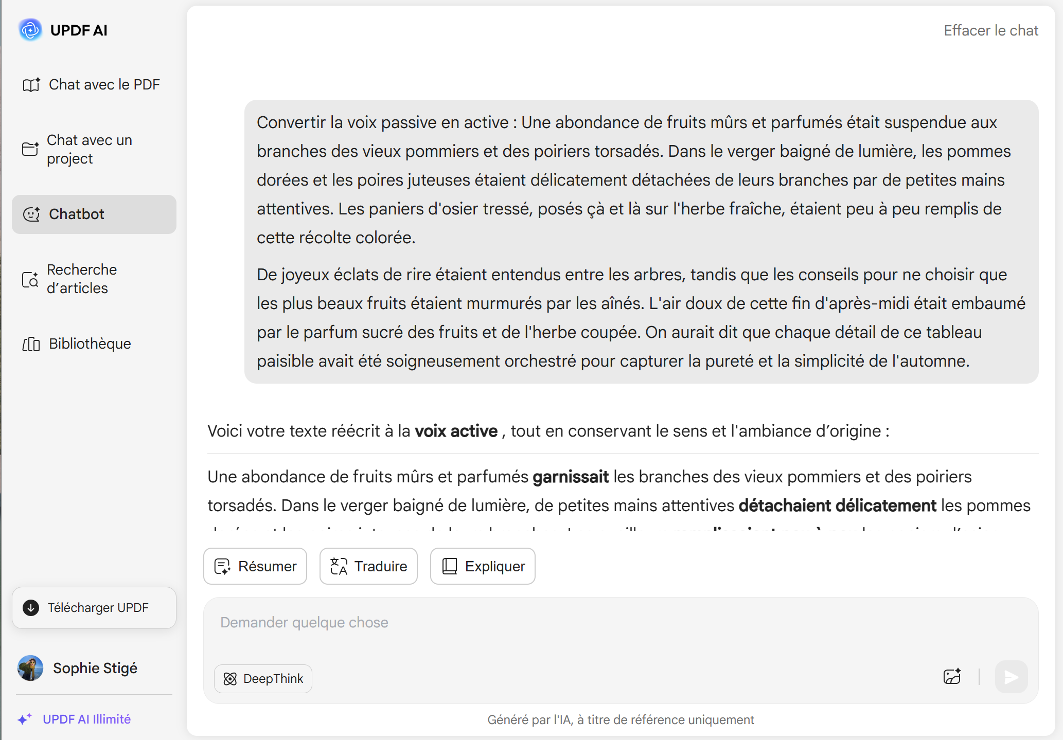 convertisseur de voix passive à active