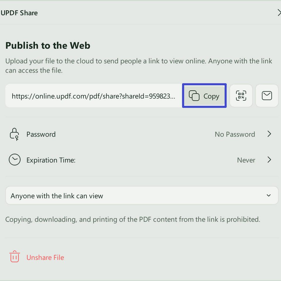 create a link for a pdf file