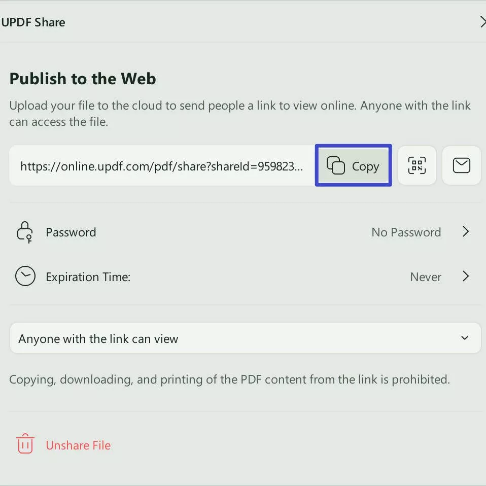 create a link for a pdf file