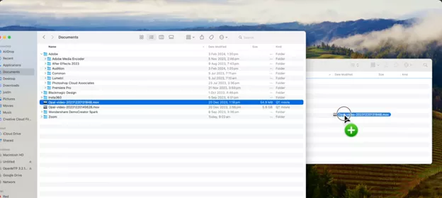 Copy files to Mac device