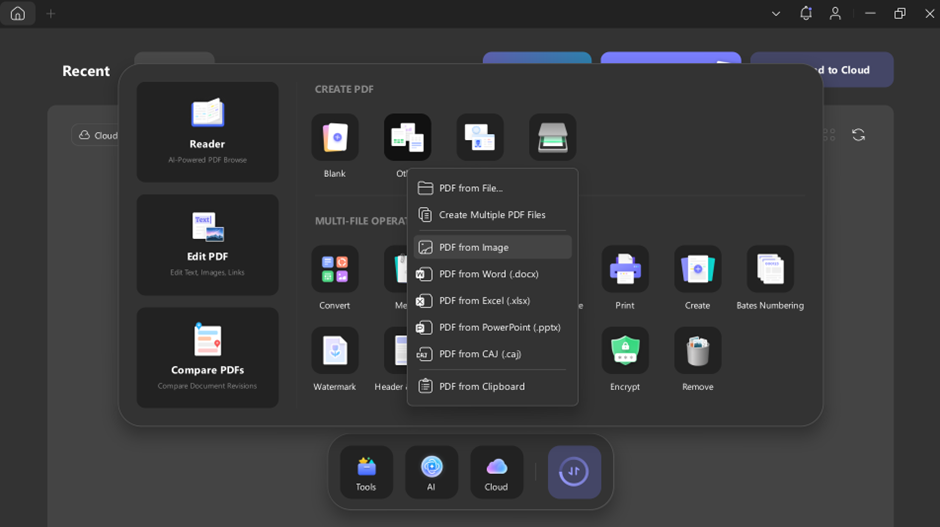 create pdf from image updf mac