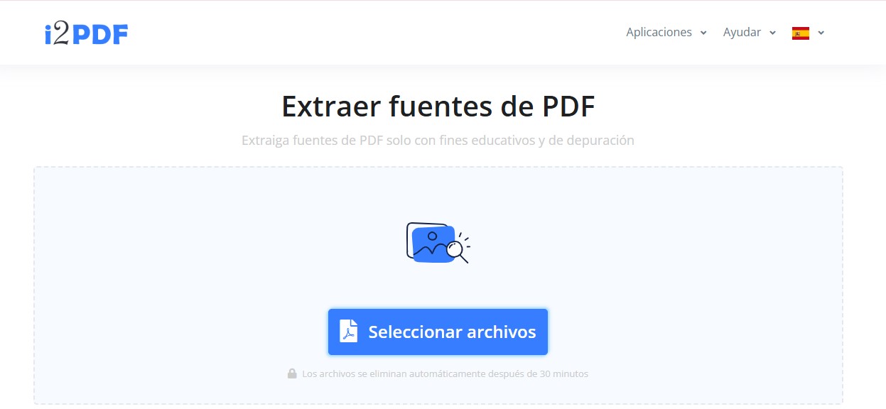 Encontrar la fuente en un PDF y extraer fuentes con i2pdf