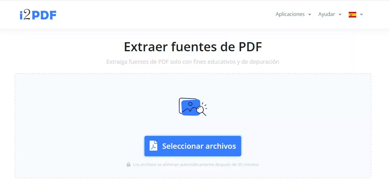 Encontrar la fuente en un PDF y extraer fuentes con i2pdf