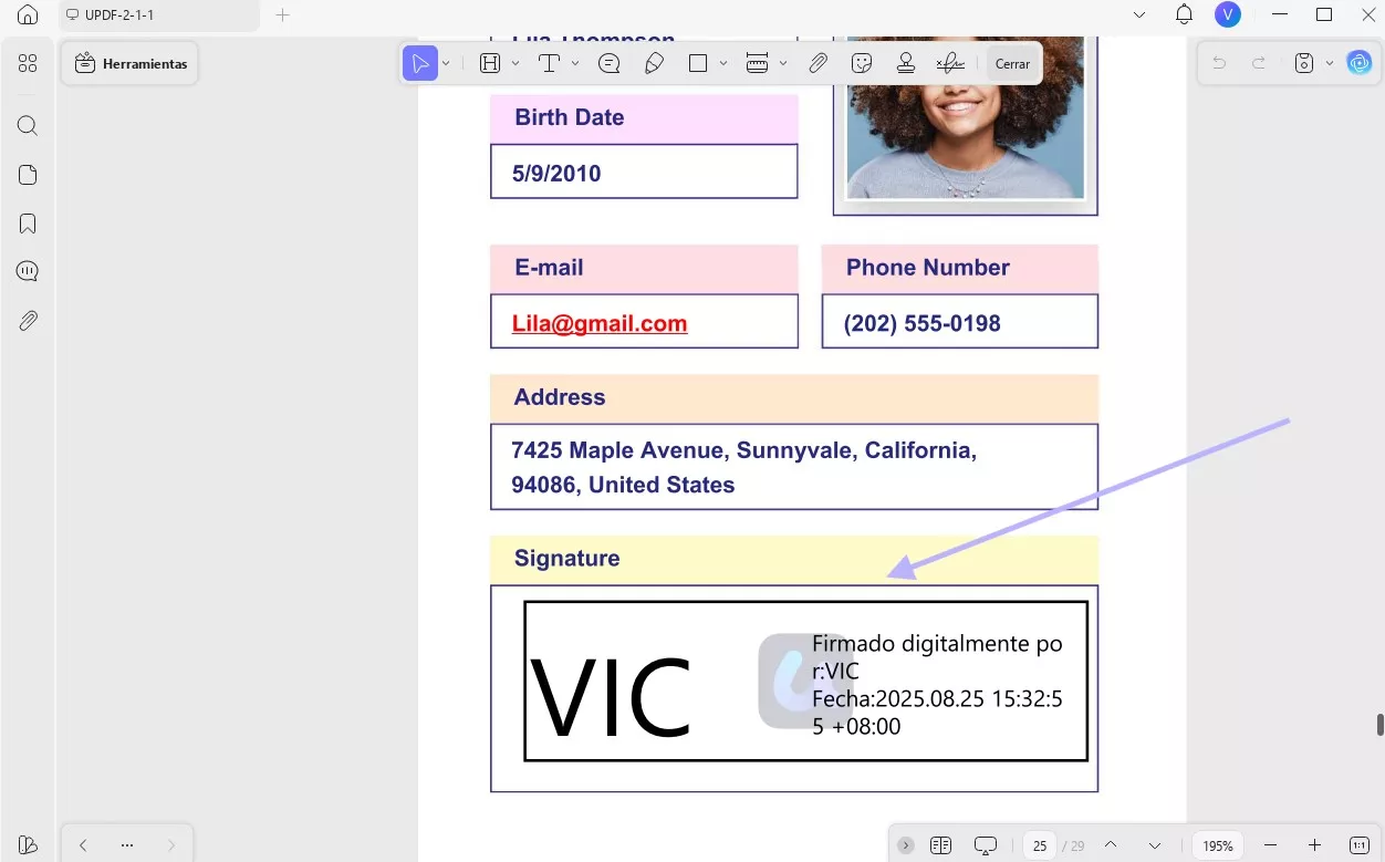 Crear o importar firma en UPDF para Windows