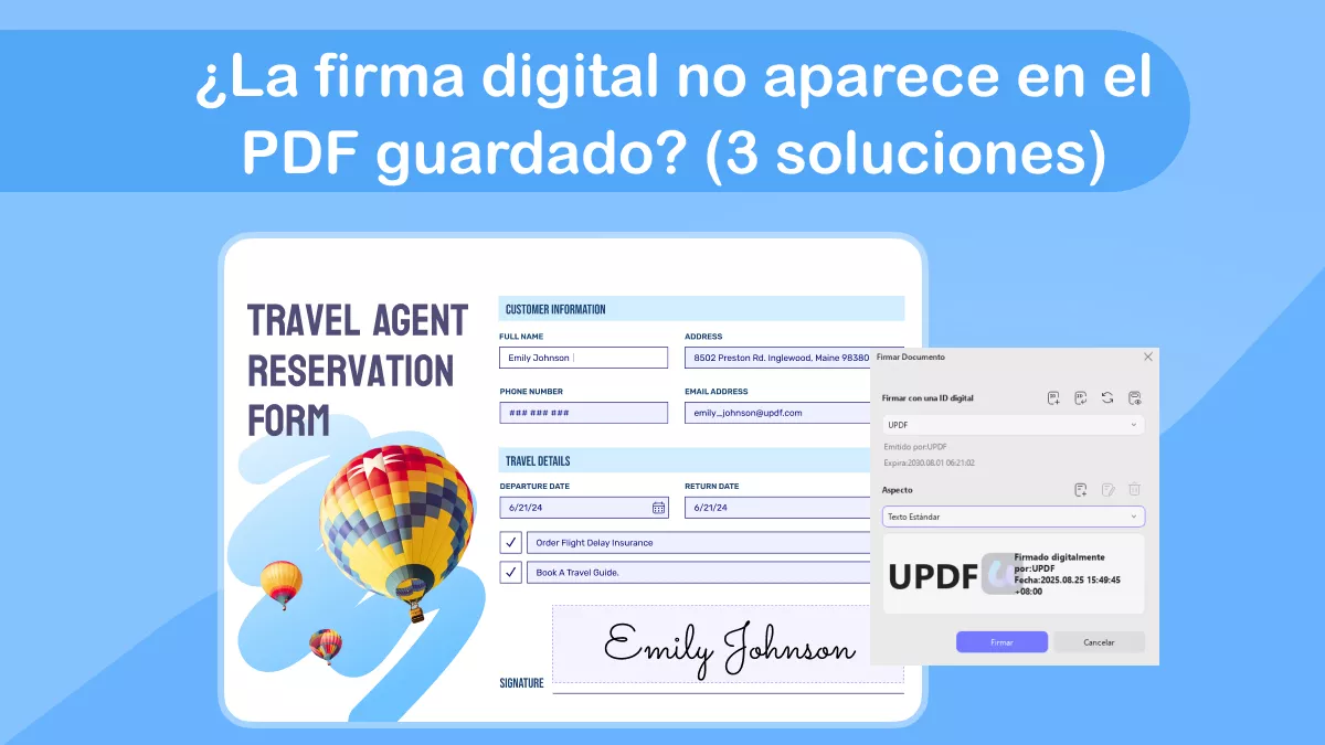 ¿La firma digital no aparece en el PDF guardado? (3 soluciones)