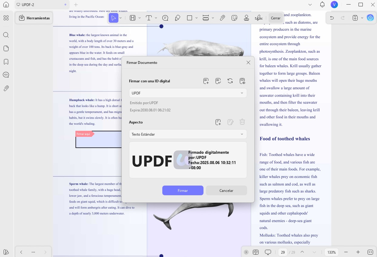 Cómo firmar un PDF con CAC en un área de firma