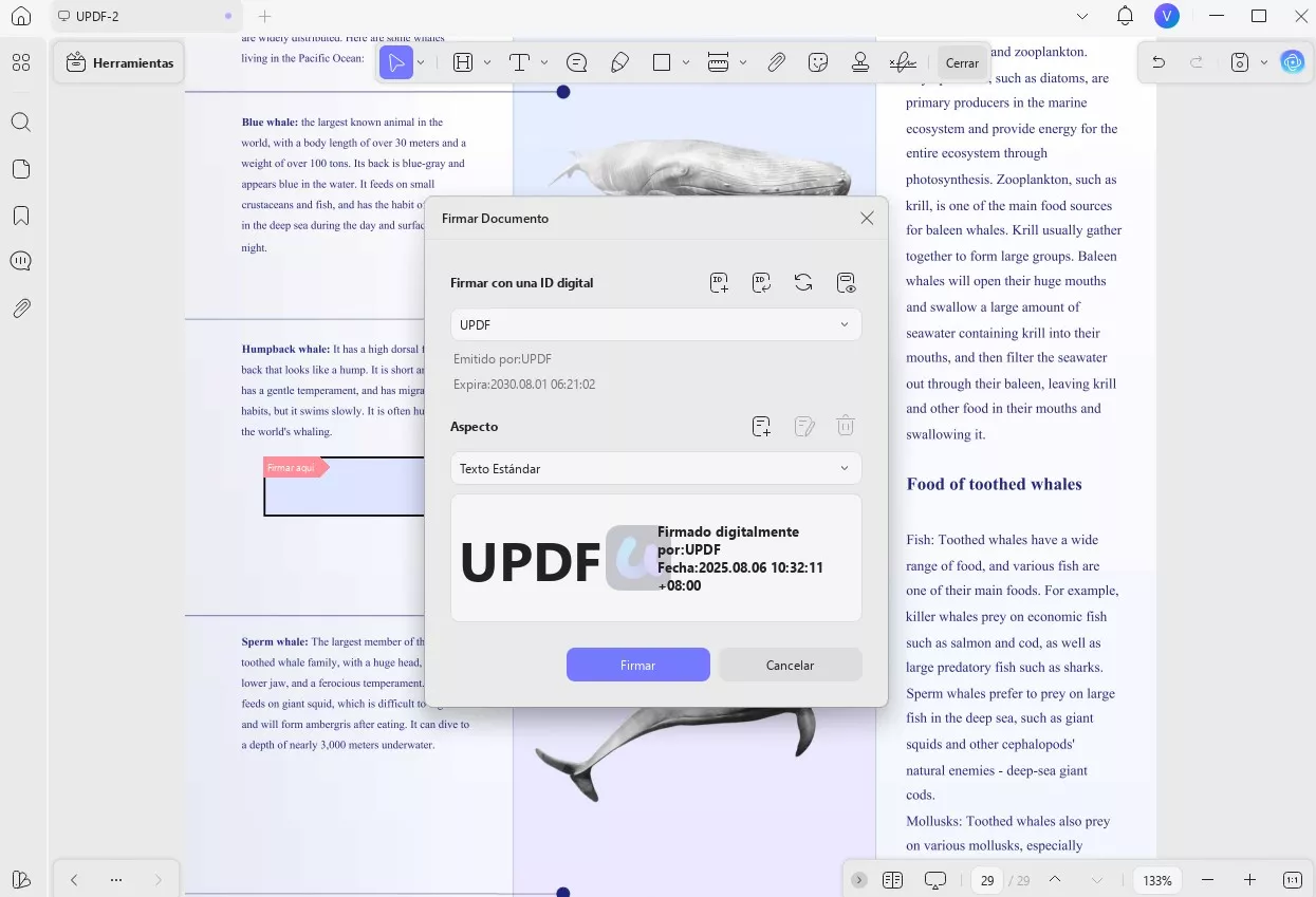 Cómo firmar un PDF con CAC en un área de firma