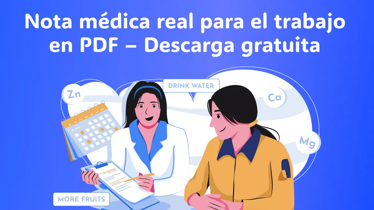 6 mejores notas médicas para el trabajo (plantillas en PDF para descargar gratis)