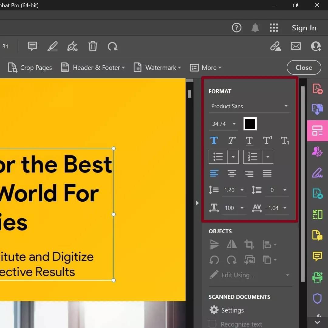 edit text in pdf with adobe acrobat