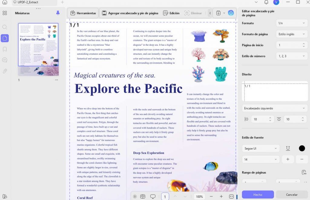 Pie de página diferente en cada página de Word