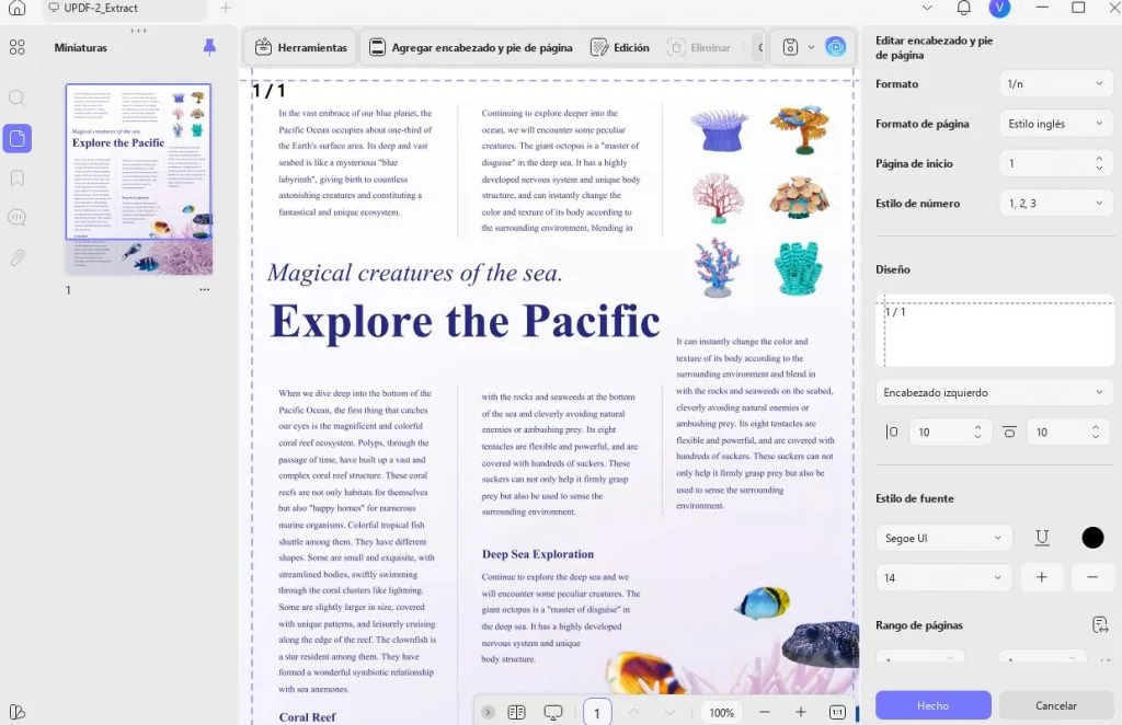 Pie de página diferente en cada página de Word