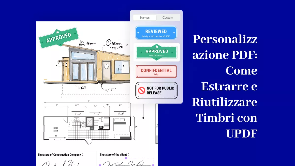 Personalizzazione PDF: Come Estrarre e Riutilizzare Timbri con UPDF