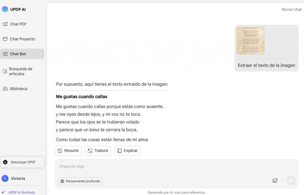 extraer texto updf ai online escalado