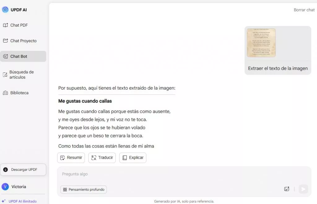 extraer texto updf ai online escalado
