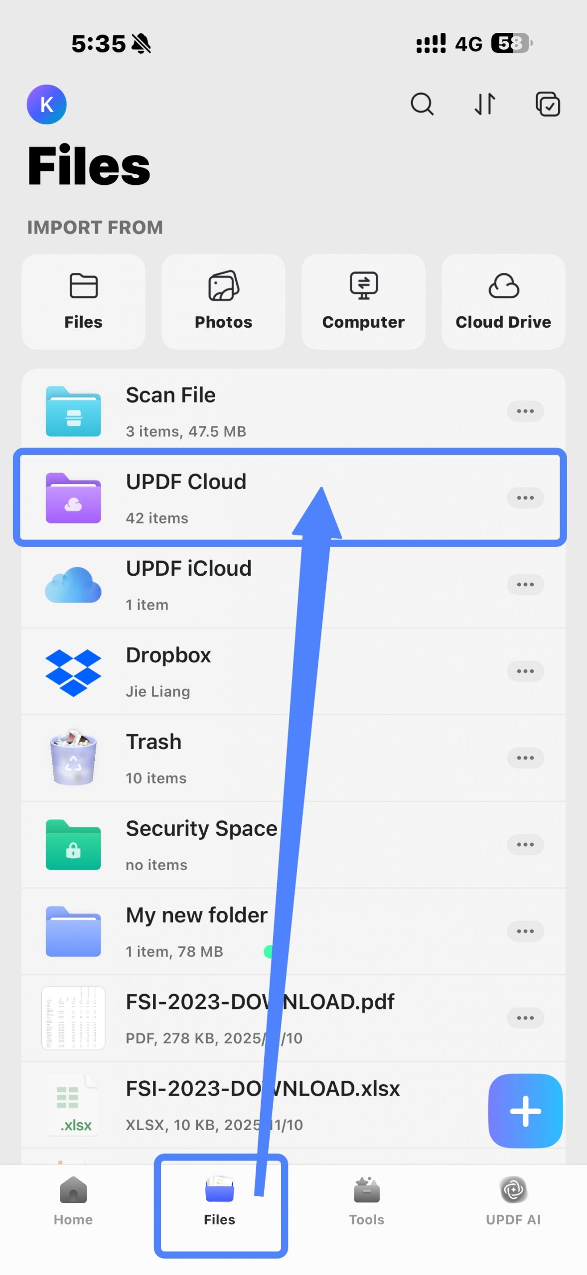 file interface on ios