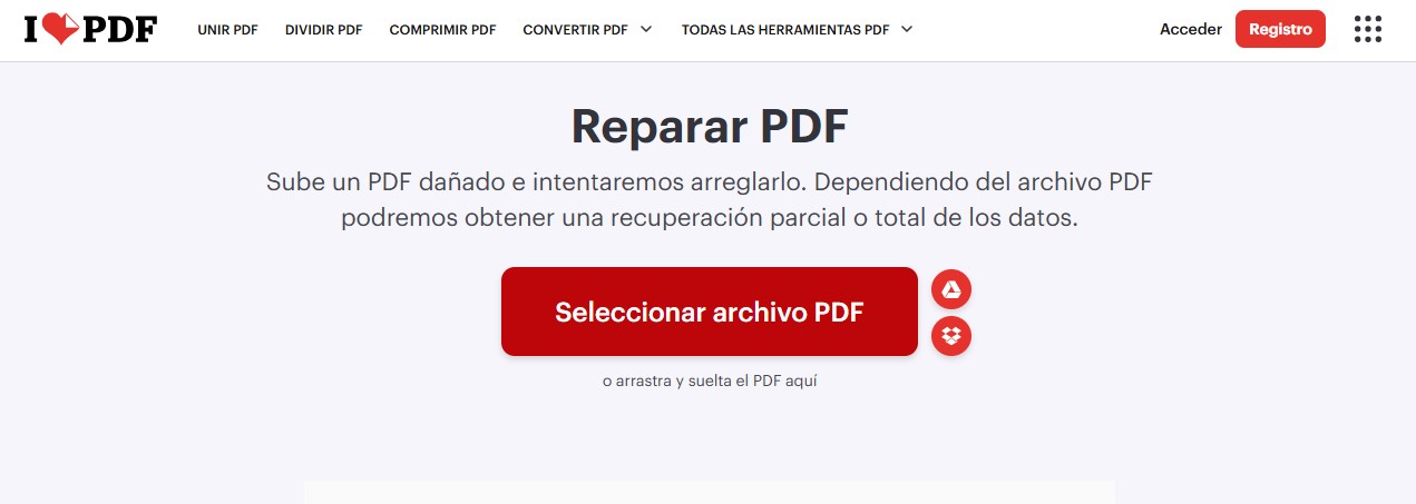 El panel de vista previa de PDF no funciona. Reparar PDF corrupto.