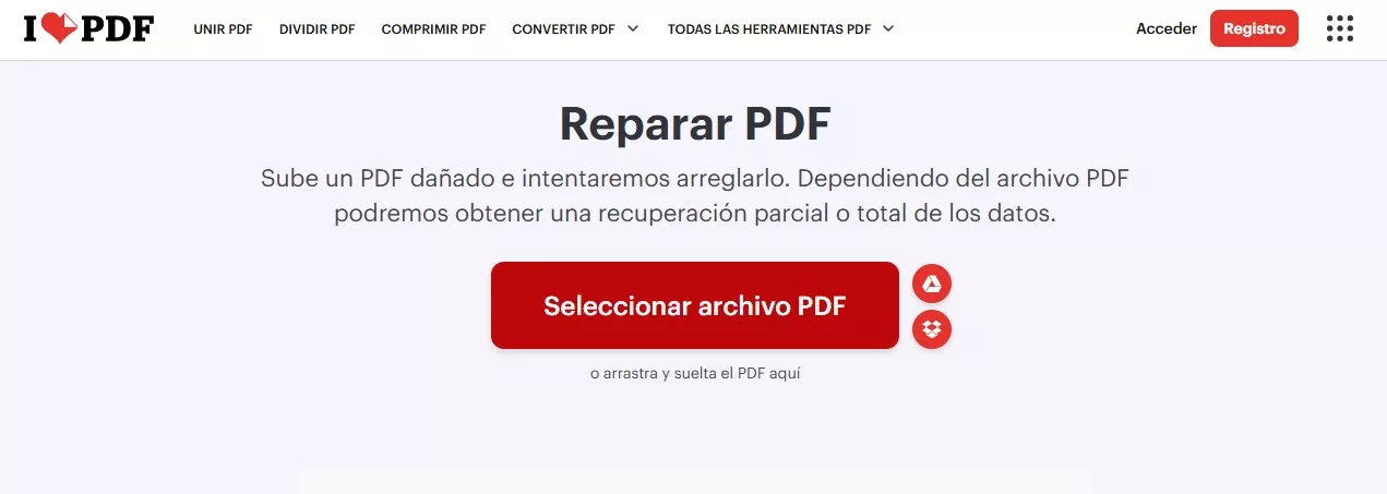 El panel de vista previa de PDF no funciona. Reparar PDF corrupto.