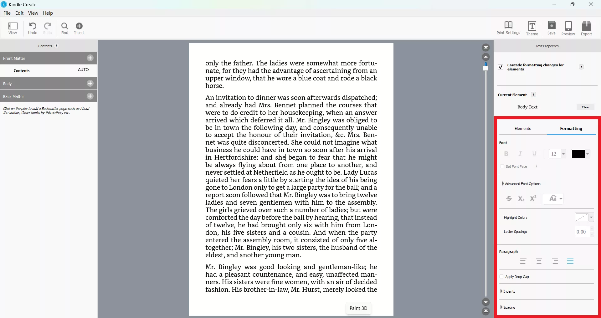 formatting