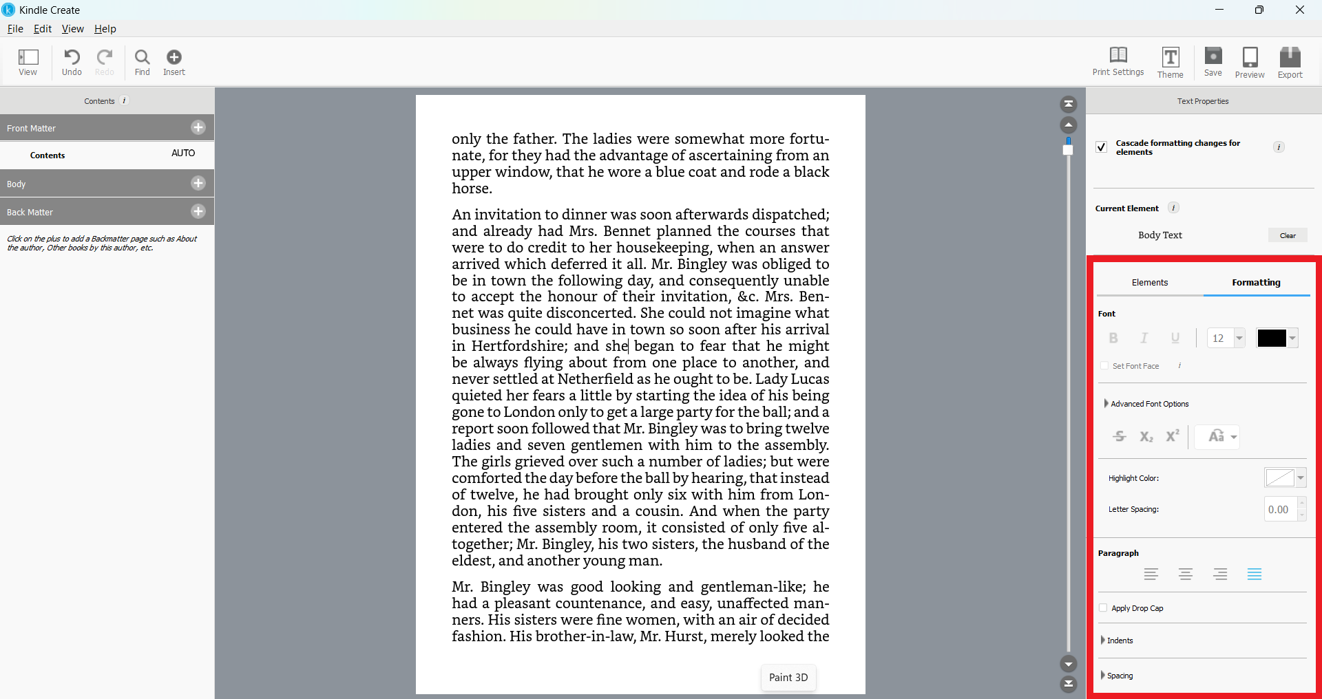 formatting