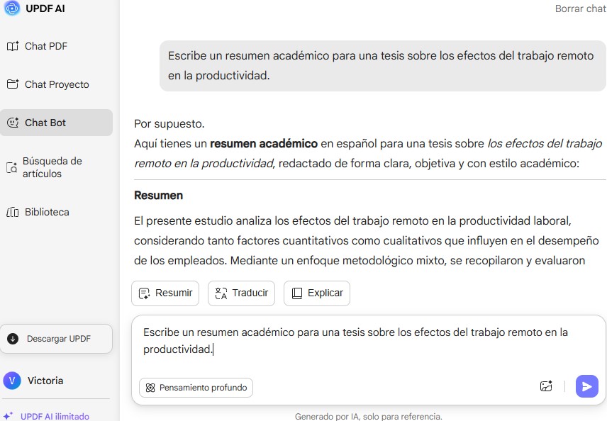 Generar Resumen