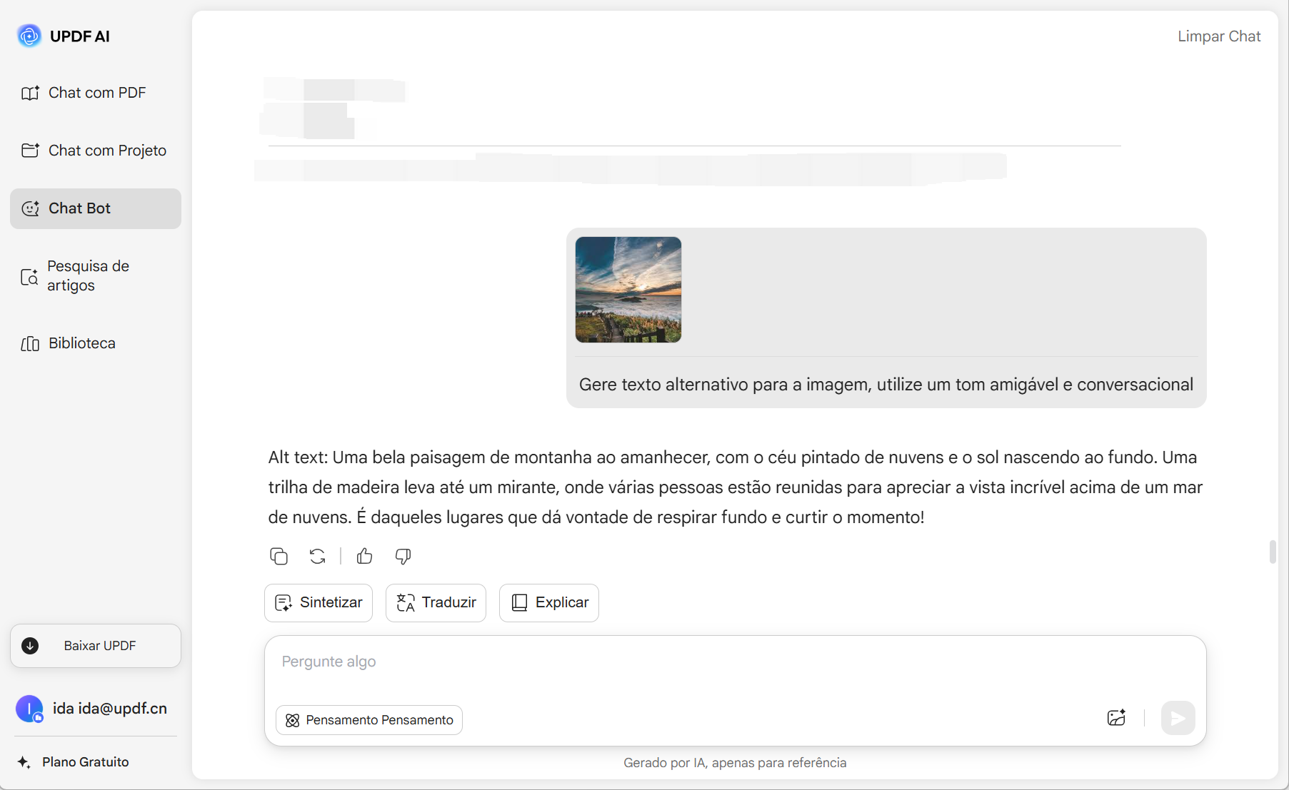 Gerar Texto Alternativo